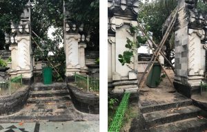 Kuta Beach lock down and spraying the roads with disinfectant
