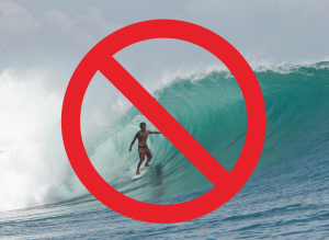 Surfs up on Bali, but not for the local surfers
